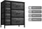 Sorbus Dresser with Drawers - Furniture Storage Tower Unit for Bedroom, Hallway, Closet, Office Organization - Steel Frame, Wood Top, Easy Pull Fabric Bins